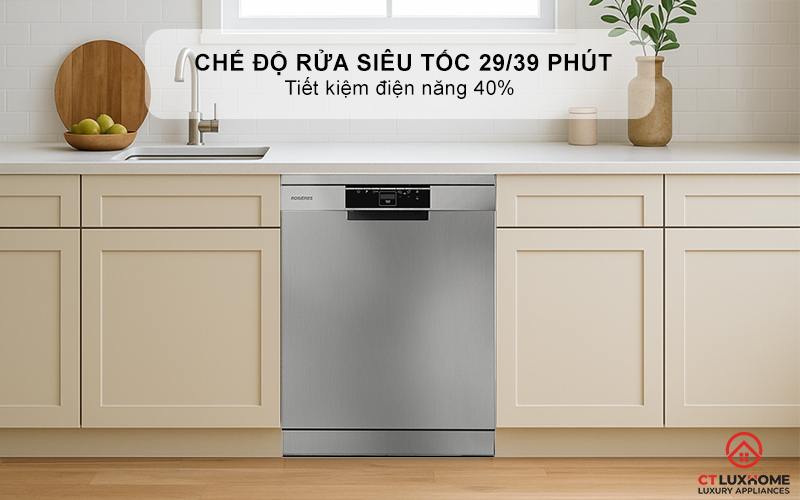 MÁY RỬA BÁT ĐỘC LẬP 13 BỘ  ROSIERES RF 3E7DX-04 RF3E7DX04 10