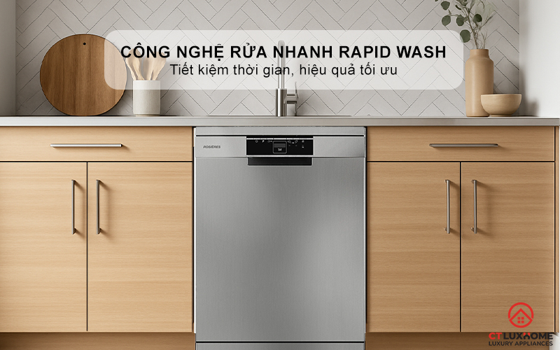 MÁY RỬA BÁT ĐỘC LẬP 13 BỘ  ROSIERES RF 3E7DX-04 RF3E7DX04 5