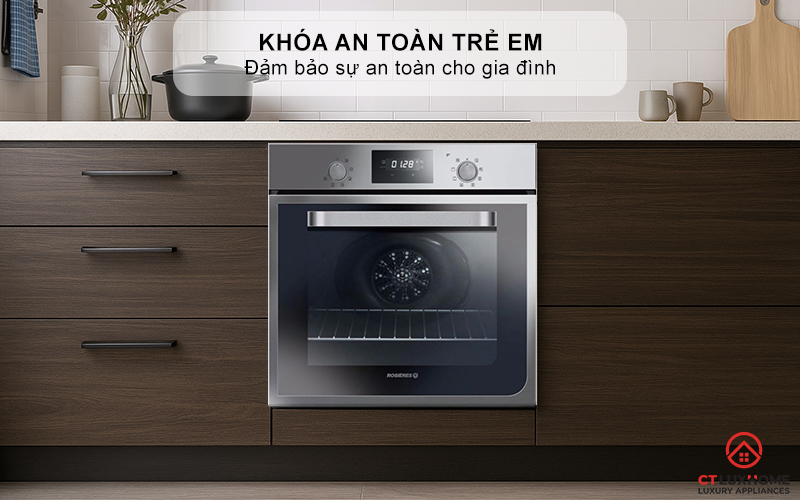 LÒ NƯỚNG ÂM TỦ ROSIERES RF43IN  55 LÍT MÀU INOX 10