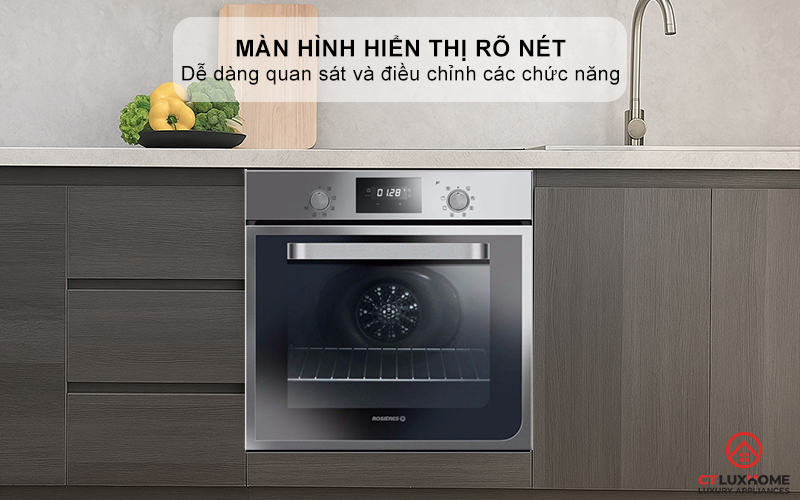 LÒ NƯỚNG ÂM TỦ ROSIERES RF43IN  55 LÍT MÀU INOX 4