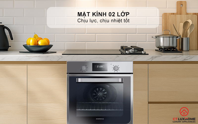 LÒ NƯỚNG ÂM TỦ ROSIERES RF43IN  55 LÍT MÀU INOX 5