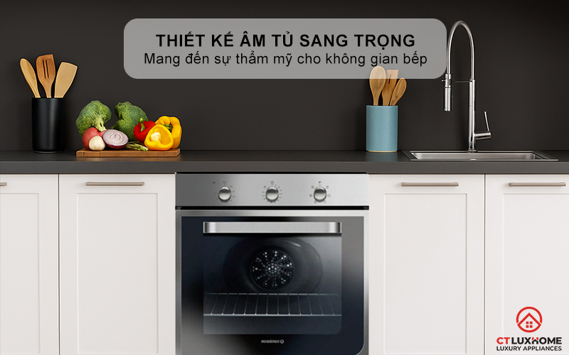 LÒ NƯỚNG ÂM TỦ ROSIERES RFI4064MIN  69 LÍT MÀU INOX 1