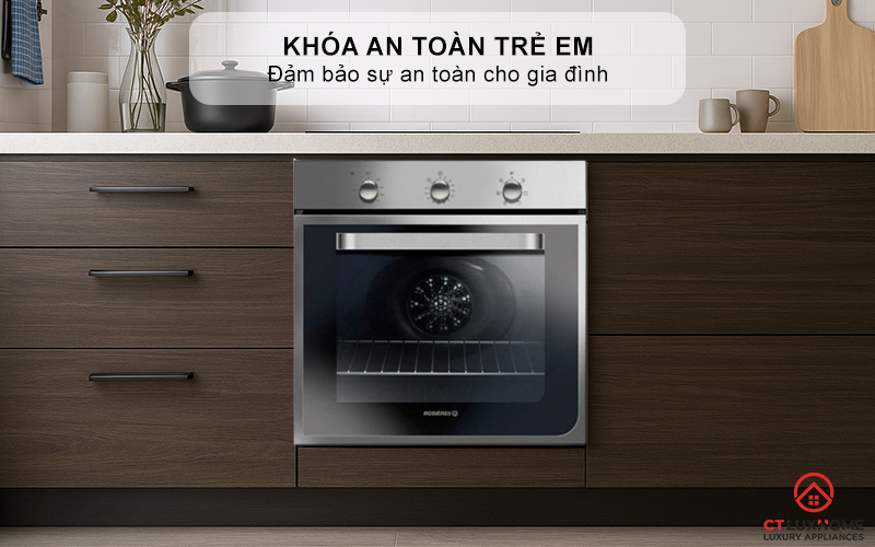 LÒ NƯỚNG ÂM TỦ ROSIERES RFI4064MIN  69 LÍT MÀU INOX 10