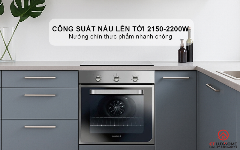 LÒ NƯỚNG ÂM TỦ ROSIERES RFI4064MIN  69 LÍT MÀU INOX 3