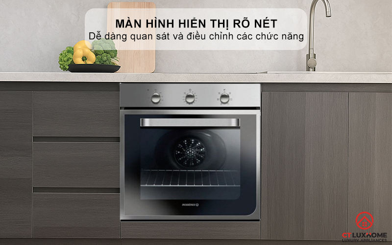 LÒ NƯỚNG ÂM TỦ ROSIERES RFI4064MIN  69 LÍT MÀU INOX 4