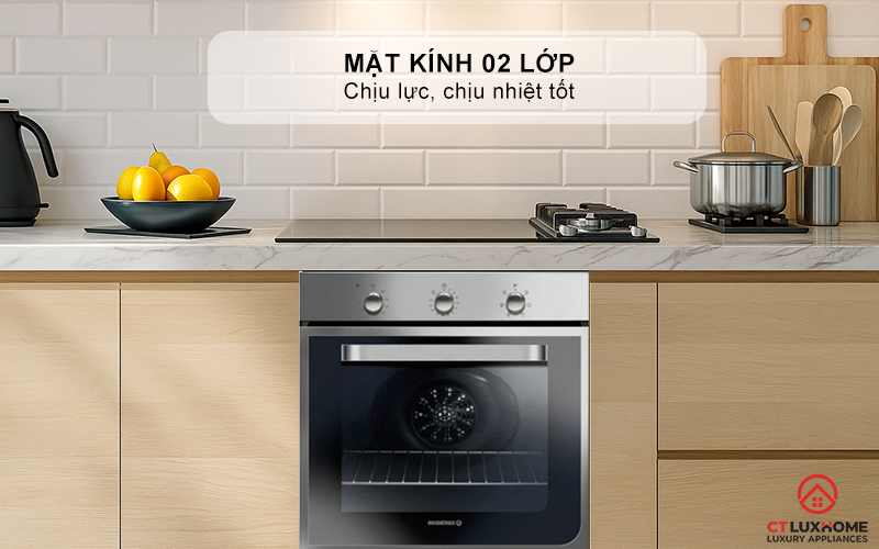 LÒ NƯỚNG ÂM TỦ ROSIERES RFI4064MIN  69 LÍT MÀU INOX 5