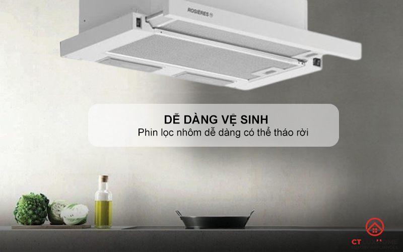 MÁY HÚT MÙI ÂM TỦ ROSIERES RHT6300LIN-60CM NGANG 60CM 8