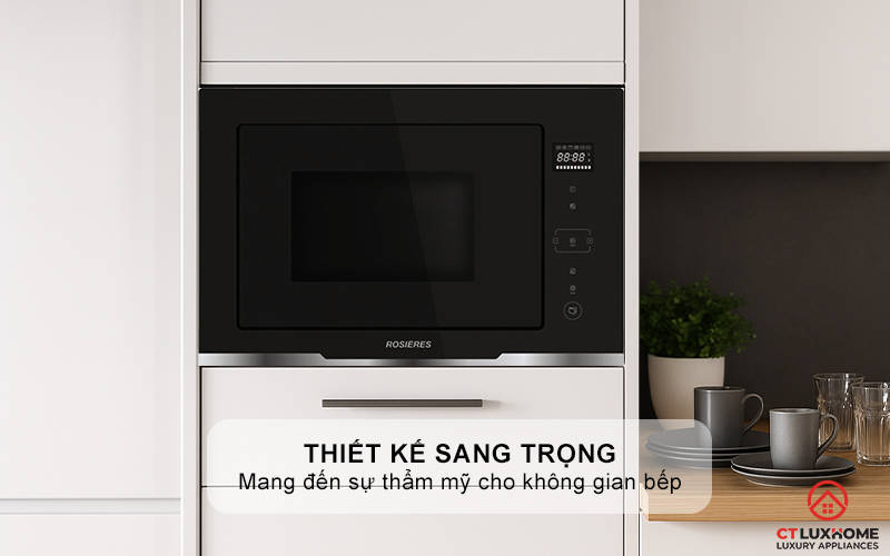 LÒ VI SÓNG KẾT HỢP NƯỚNG ROSIERES RMGS28PN 28L MÀU ĐEN 1