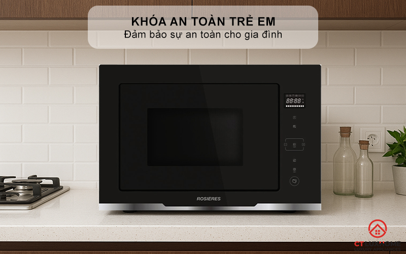 LÒ VI SÓNG KẾT HỢP NƯỚNG ROSIERES RMGS28PN 28L MÀU ĐEN 8