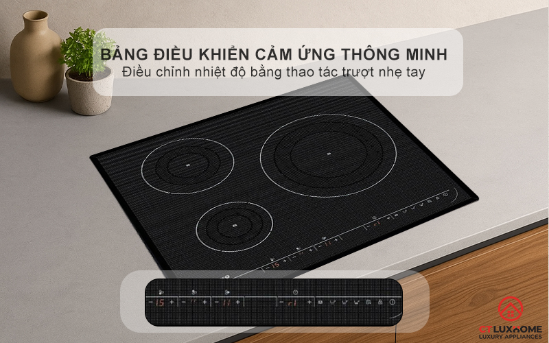 BẾP TỪ 3 VÙNG NẤU ROSIERES RPI342MM 7200W MÀU ĐEN 4