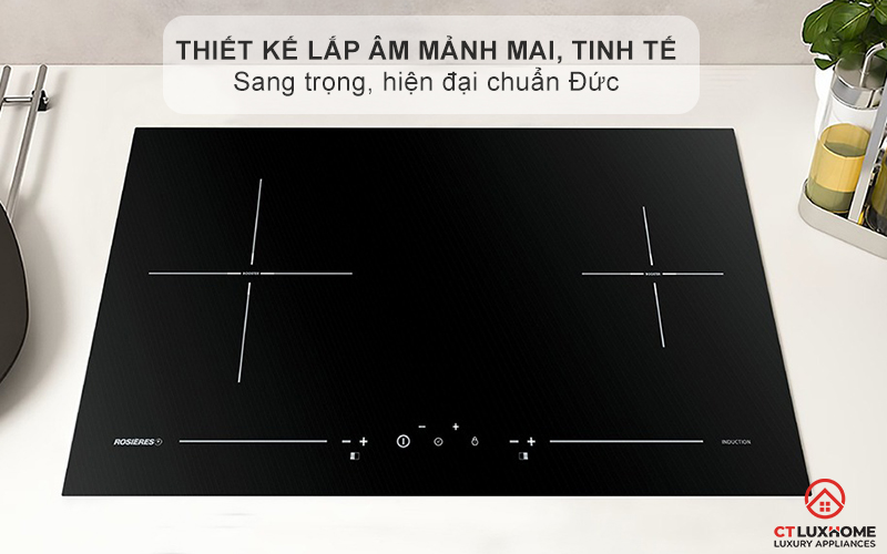 BẾP TỪ 2 VÙNG NẤU ÂM BÀN ROSIERES RPI7220/1 3600W MÀU ĐEN RPI72201 1