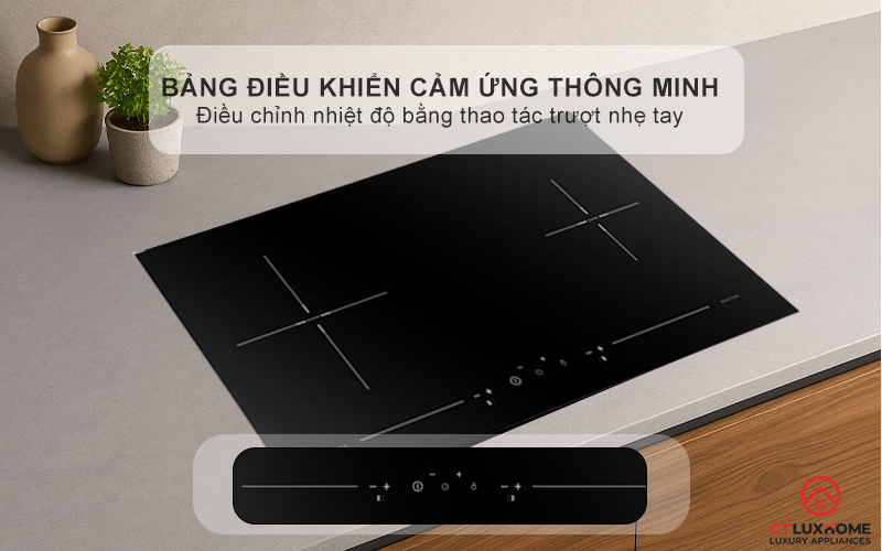 BẾP TỪ 2 VÙNG NẤU ÂM BÀN ROSIERES RPI7220/1 3600W MÀU ĐEN RPI72201 4