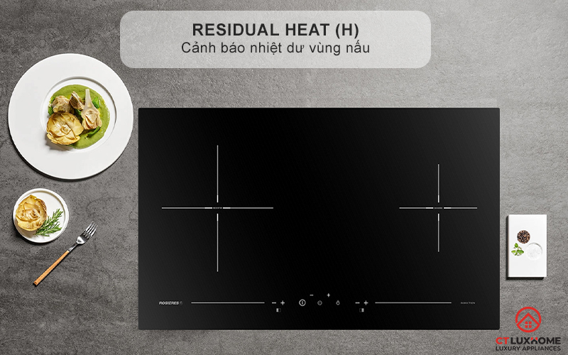 BẾP TỪ 2 VÙNG NẤU ÂM BÀN ROSIERES RPI7220/1 3600W MÀU ĐEN RPI72201 6
