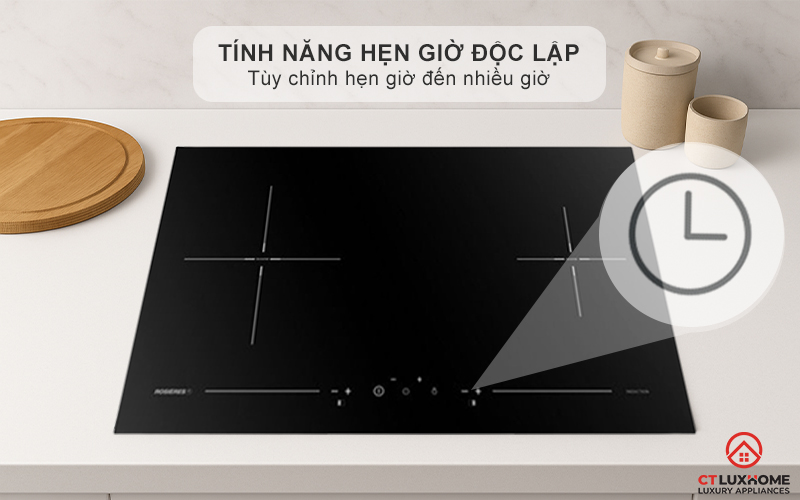 BẾP TỪ 2 VÙNG NẤU ÂM BÀN ROSIERES RPI7220/1 3600W MÀU ĐEN RPI72201 8