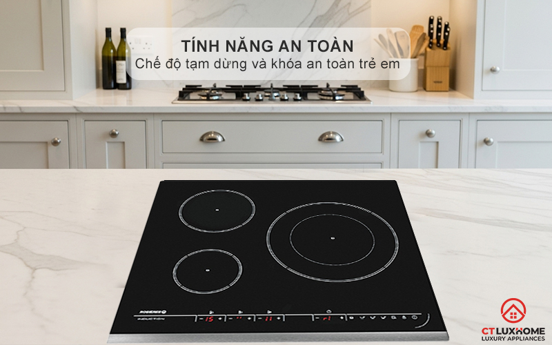 BẾP TỪ 3 VÙNG NẤU ROSIERES RPIF342 7200W MÀU ĐEN 11