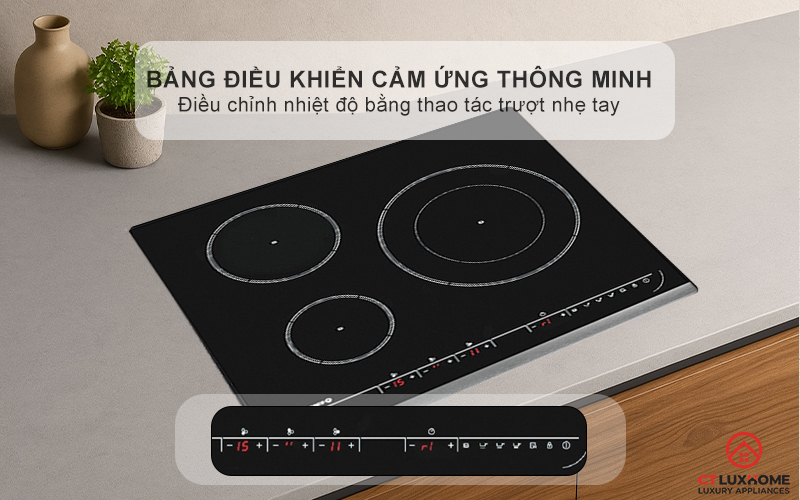 BẾP TỪ 3 VÙNG NẤU ROSIERES RPIF342 7200W MÀU ĐEN 4