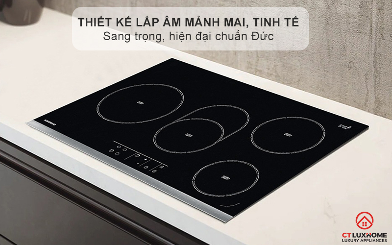 BẾP HỒNG NGOẠI 4 VÙNG NẤU ROSIERES RVEF74IN 8600W MÀU ĐEN 1