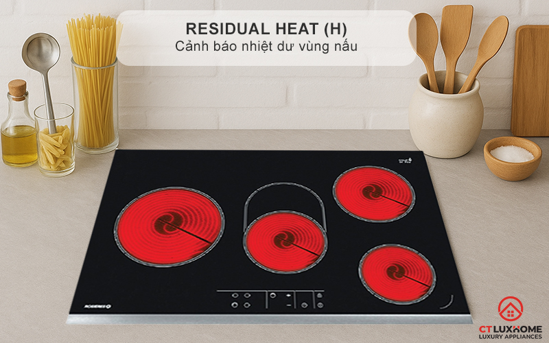 BẾP HỒNG NGOẠI 4 VÙNG NẤU ROSIERES RVEF74IN 8600W MÀU ĐEN 8