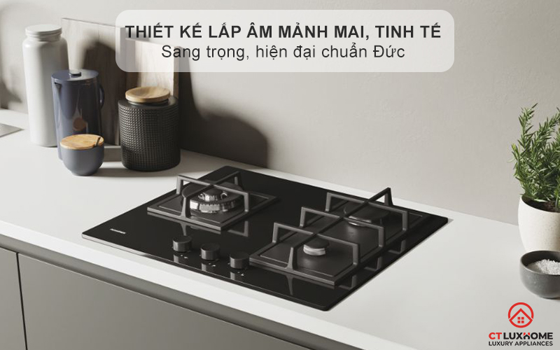 BẾP GA 3 VÙNG NẤU ROSIERES RVG63B4MBB/1 MÀU ĐEN B4MBB1 1