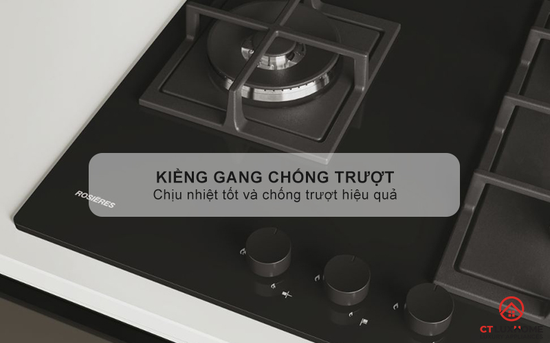 BẾP GA 3 VÙNG NẤU ROSIERES RVG63B4MBB/1 MÀU ĐEN B4MBB1 6