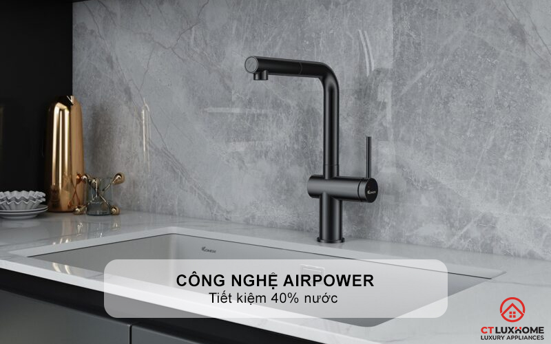 VÒI RỬA BÁT DÂY RÚT KONOX STREAM SMART GUN METAL STREAMSMARTGUNMETAL 7