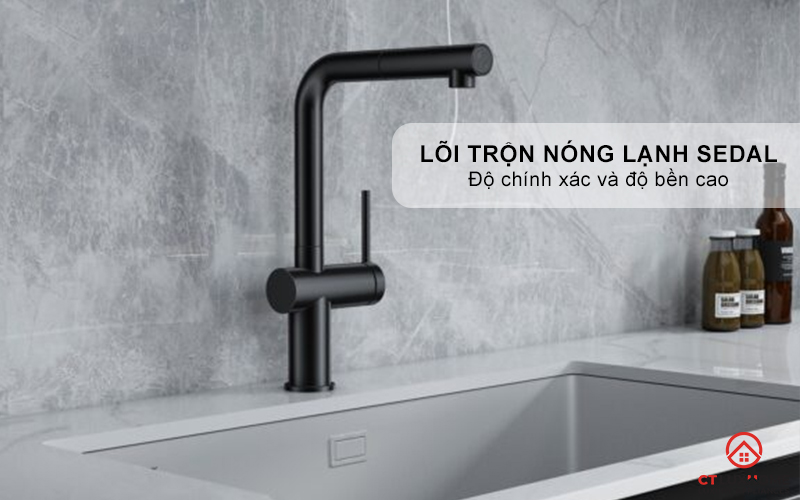 VÒI RỬA BÁT DÂY RÚT KONOX STREAM SMART GUN METAL STREAMSMARTGUNMETAL 8