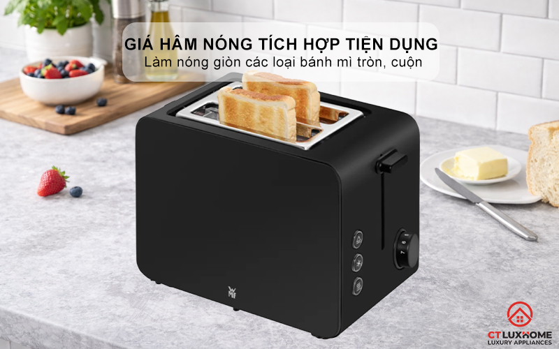 Giá hâm nóng tích hợp tiện dụng cho bữa sáng đa dạng