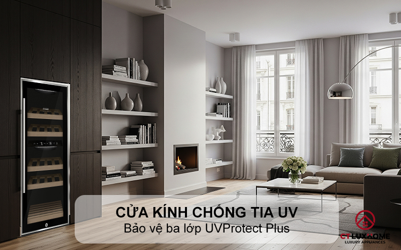 Bảo vệ ba lớp với cửa kính chống tia UV