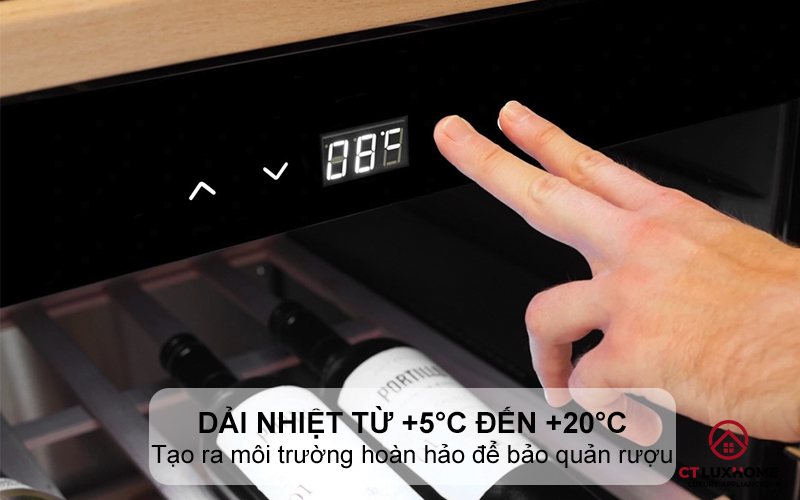 Điều chỉnh nhiệt độ với dải nhiệt từ +5°C đến +20°C
