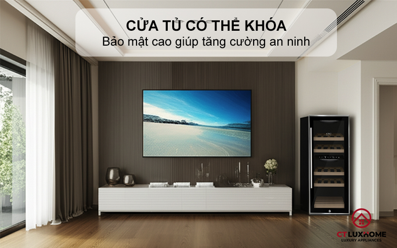 Cửa có thể khóa để tăng cường an ninh