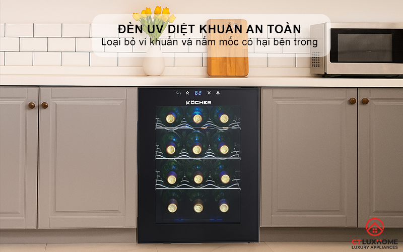 Đèn UV diệt khuẩn an toàn, bảo vệ chất lượng rượu