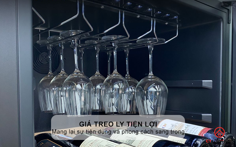 Giá treo ly tiện lợi ngay trong tủ rượu