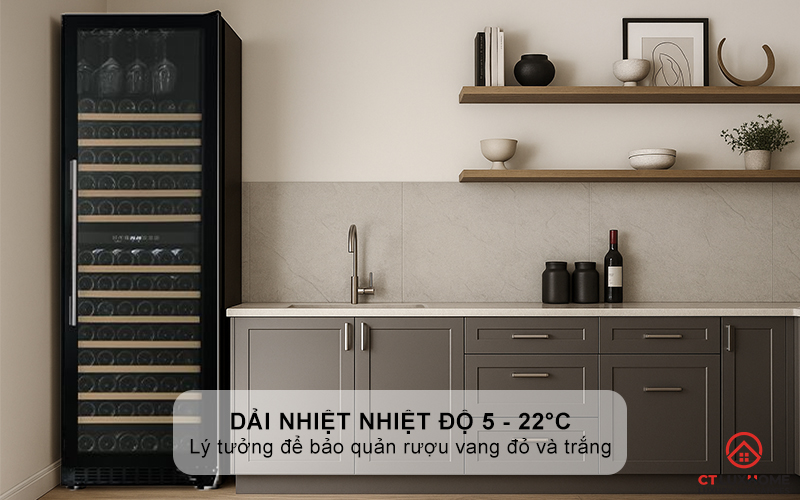 Dải nhiệt nhiệt độ 5 - 22°C