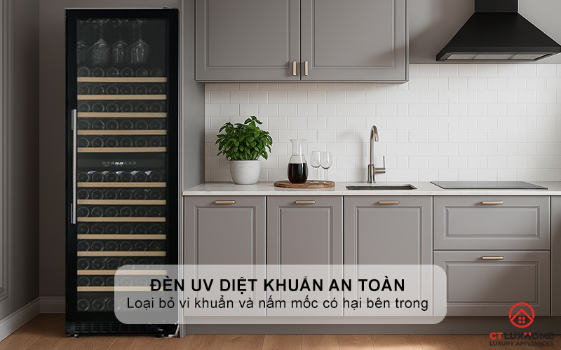 Đèn UV diệt khuẩn an toàn, bảo vệ chất lượng rượu