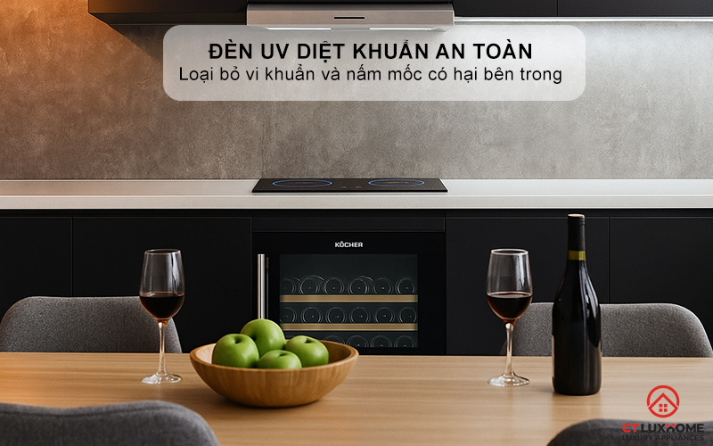 Đèn UV diệt khuẩn an toàn, bảo vệ chất lượng rượu