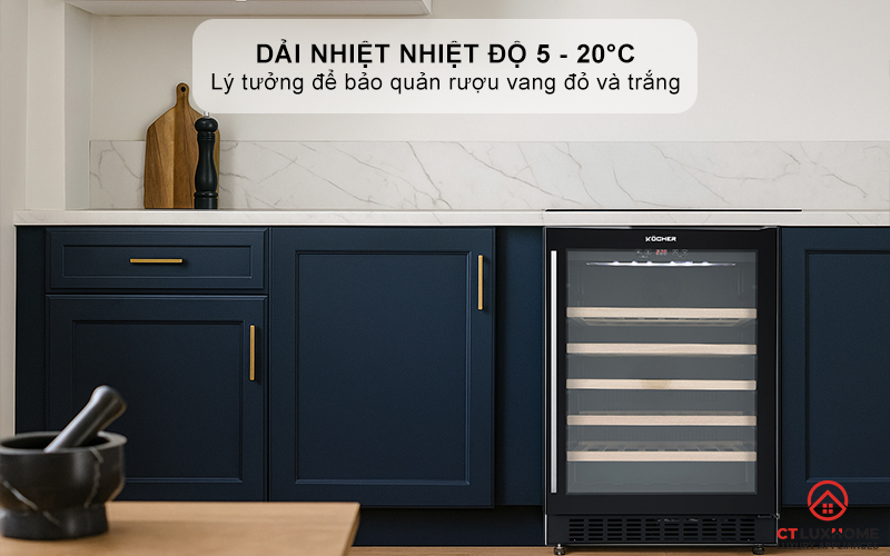 Dải nhiệt nhiệt độ 5 - 20°C