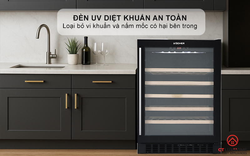 Đèn UV diệt khuẩn an toàn, bảo vệ chất lượng rượu