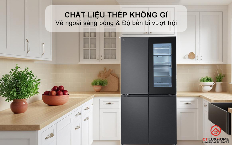 Chất liệu làm bằng thép không gỉ mang vẻ đẹp sang trọng và độ bền bỉ vượt trội