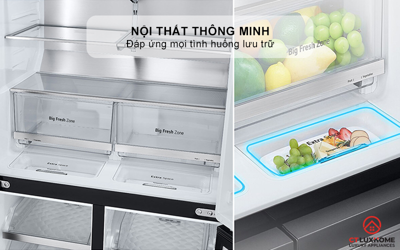 Với nội thất thông minh, tùy biến linh hoạt để đáp ứng mọi tình huống lưu trữ