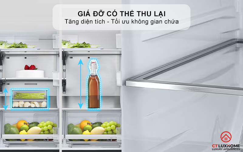 Sử dụng kệ gấp thông minh làm tăng diện tích và dự trữ nhiều đồ hơn