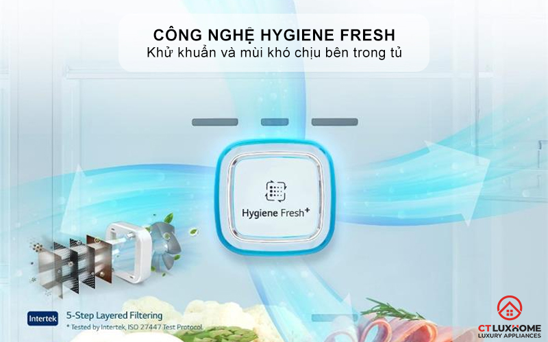 Công nghệ khử khuẩn Hygiene Fresh™ tạo không gian sạch khuẩn, giữ trọn vị tươi