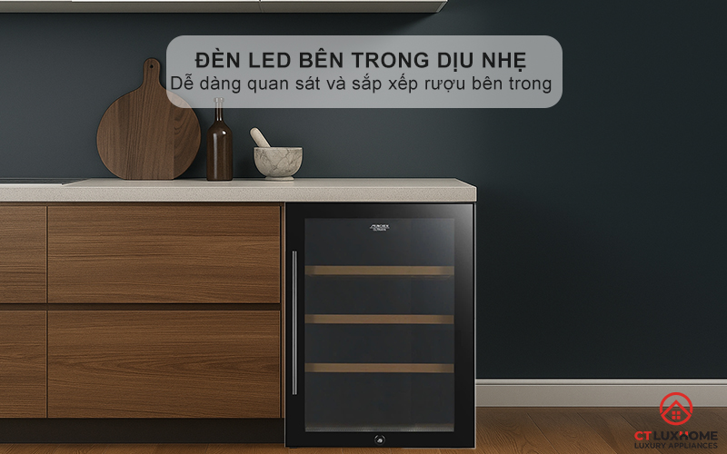 Đèn LED bên trong dịu nhẹ, bật/tắt chủ động