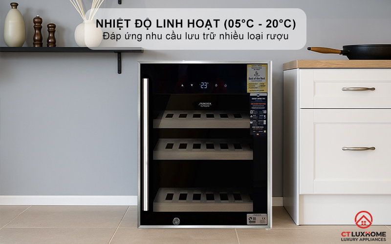 Hệ thống kiểm soát nhiệt độ linh hoạt (05°C - 20°C)