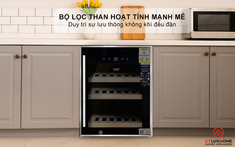 Quạt làm mát và bộ lọc than hoạt tính mạnh mẽ