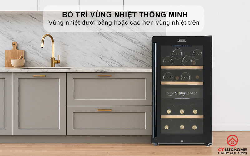 Vùng nhiệt dưới thường sẽ bằng hoặc cao hơn vùng nhiệt trên