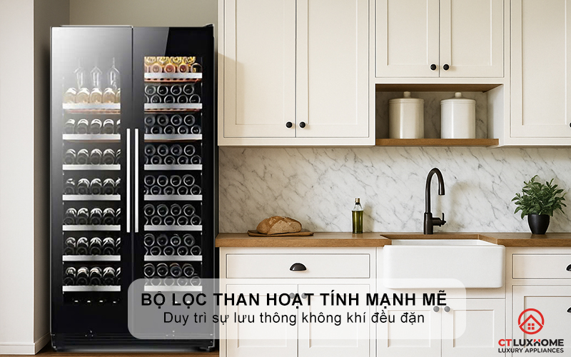 Quạt làm mát và bộ lọc than hoạt tính mạnh mẽ