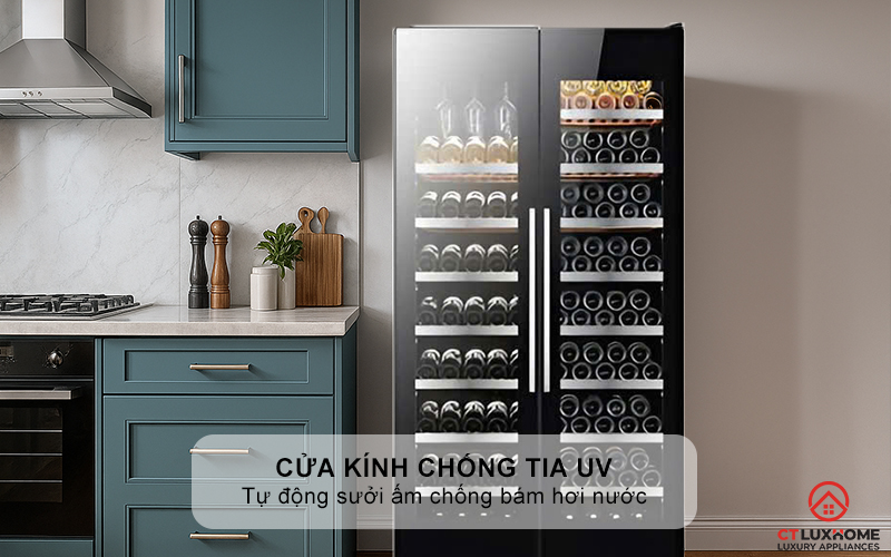 Cửa kính chống tia UV & tự động sưởi kính chống nồm hiện đại