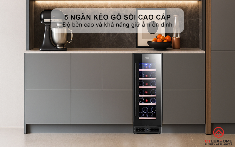 5 ngăn kéo gỗ sồi cao cấp