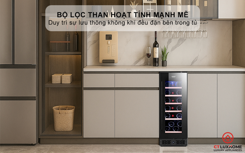 Quạt làm mát và bộ lọc than hoạt tính mạnh mẽ