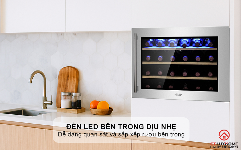 Đèn LED bên trong dịu nhẹ, bật/tắt chủ động
